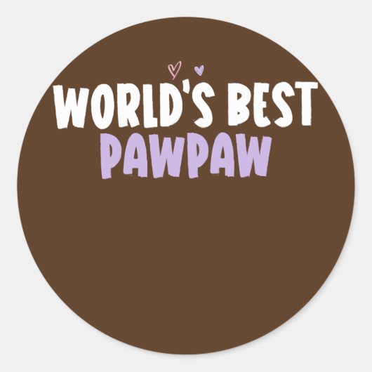 カラーおもしろいハートワールドズ最高のポーパことわざ ラウンドシール (正面)