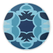 カラーおもしろいブルーコラージセラミックノブ セラミックノブ (正面)