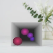 カラーおもしろい3 D光イリュージョン無限の球体 ポストカード (スタンド正面)