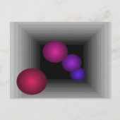 カラーおもしろい3 D光イリュージョン無限の球体 ポストカード (正面)