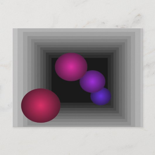 カラーおもしろい3 D光イリュージョン無限の球体 ポストカード (正面)