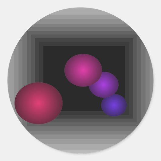 カラーおもしろい3 D光イリュージョン無限の球体 ラウンドシール (正面)