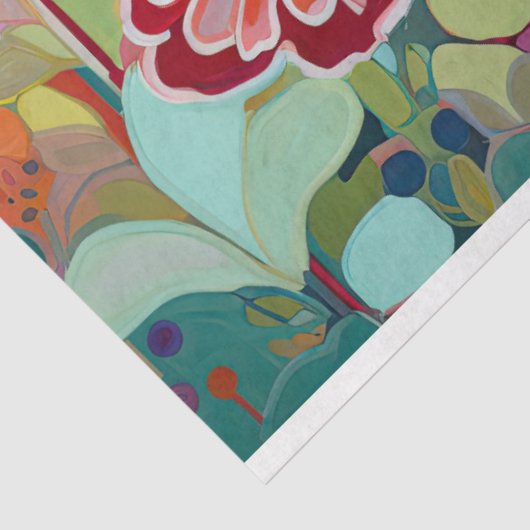 カラーお洒落フラワー抽象芸術の絵画デコページ 薄葉紙 (詳細)