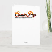 カラーかわいらしピンクの花のレディ誕生日 カード (裏面)