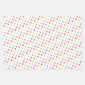 カラーかわいらしミックスF-16ファイタージェットパターン ラッピングペーパーシート (正面)