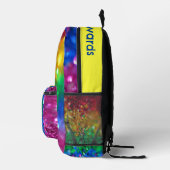 カラーきらめくバースト虹シーケンスのカスタマイズ可能 プリントバックパック (右)