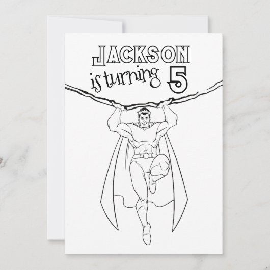 カラーすごいのヒーローパーティー招待状のカラー 招待状 (正面)