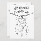 カラーすごいのヒーローパーティー招待状のカラー 招待状 (正面/裏面)