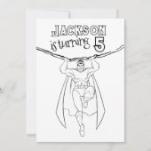 カラーすごいのヒーローパーティー招待状のカラー 招待状 (正面)