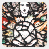 カラーでの瞑想 スクエアシール (正面)