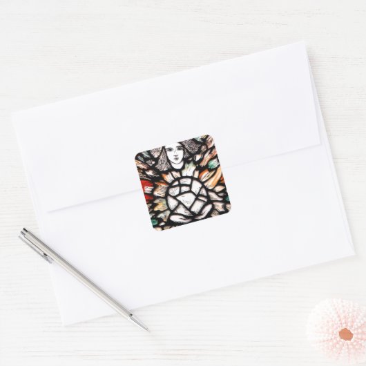 カラーでの瞑想 スクエアシール (封筒)