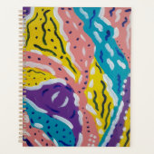 カラーとフローの抽象芸術絵画の プランナー手帳 (正面)