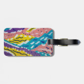 カラーとフローの抽象芸術絵画の ラゲッジタグ (裏面横)