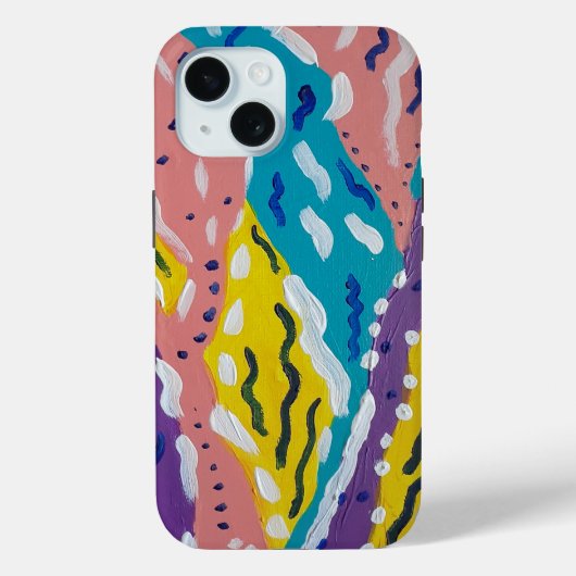カラーとフローの抽象芸術絵画の Case-Mate iPhoneケース (裏面)