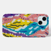 カラーとフローの抽象芸術絵画の Case-Mate iPhoneケース (裏面 (横))