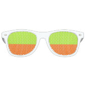 カラーのみオレンジ色春グリーン+アイディア レトロサングラス (正面)