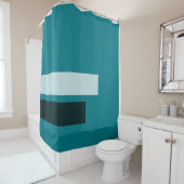 カラーのみストライプのオプション – 白と黒の透明 シャワーカーテン (インサイチュ)