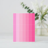 カラーのみホットピンクグラデーション ポストカード (スタンド正面)