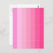 カラーのみホットピンクグラデーション ポストカード (正面/裏面)