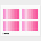 カラーのみホットピンクグラデーション 長方形シール (シート)