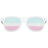 カラーのみライトピンク&アイスブルー+アイディア レトロサングラス (正面)