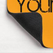 カラーのみ/オレンジ+テキスト マウスパッド (コーナー)