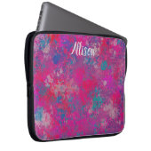 カラーのカスケード抽象デザイン ラップトップスリーブ (正面右)