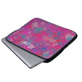 カラーのカスケード抽象デザイン ラップトップスリーブ (正面下部)