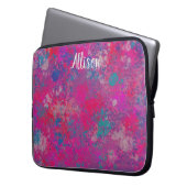 カラーのカスケード抽象デザイン ラップトップスリーブ (正面左)