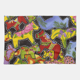 カラーのキッチン違うタオルの馬 キッチンタオル