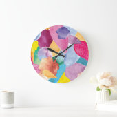 カラーのクラッシュ2 ラージ壁時計 (ホーム)