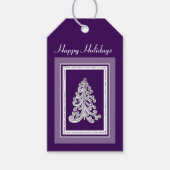 カラーのクリスマスツリーで個人設定 ギフトタグ (正面)