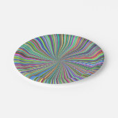 カラーのクレヨンボックス螺旋光学芸術 ペーパープレート (アングル)