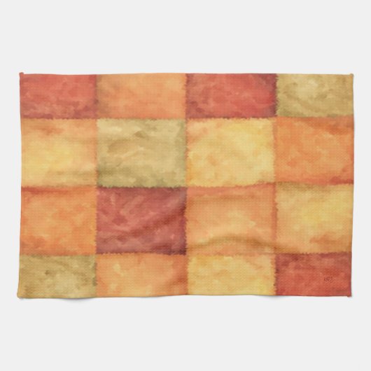 カラーのコラージュM キッチンタオル (横)