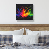 カラーのサウンド音楽の爆発キャンバスのウォールアート キャンバスプリント (インサイチュ (寝室))