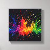 カラーのサウンド音楽の爆発キャンバスのウォールアート キャンバスプリント (正面)
