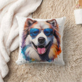 カラーのサモエイ クッション (ブランケット)