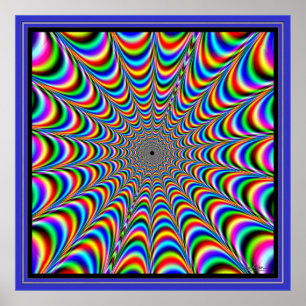 カラーのスパイダーウェブを引き出す ポスター