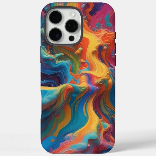 カラーのスプラッシュの追加:抽象芸術はっきりした&クリアティフ Case-Mate iPhoneケース (裏面)