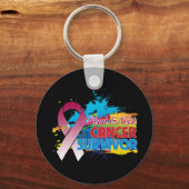 カラーのスプラッシュ – 頭部と首の癌の生存者 キーホルダー
