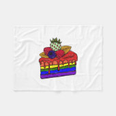 カラーのスライス フリースブランケット (正面(横))