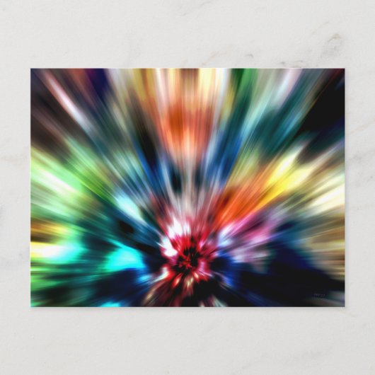 カラーのバースト ポストカード (正面)