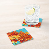 カラーのバーストI スクエアペーパーコースター (インサイチュ)