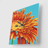 カラーのバーストI スクエア壁時計 (傾斜)