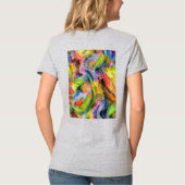 カラーのブラシストローク(黄色) Tシャツ (裏面)