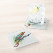 カラーのブランチ：カメレオンアート ガラスコースター (アングル)