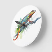 カラーのブランチ：カメレオンアート ラウンド壁時計 (傾斜)