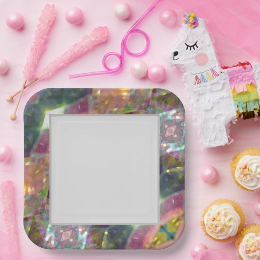 カラーのプリズム ペーパープレート (パーティー)