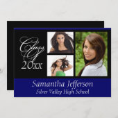 カラーの卒業招待状の選択 招待状 (正面/裏面)