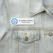 カラーの手の形をしたハートのモダンロゴ動物 名札 (インサイチュ)